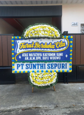 Papan Bunga Duka di Cipameungpeuk
